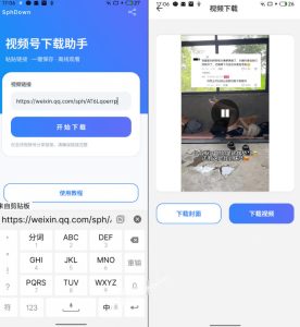 手机端也可下载微信视频号了?完全免费使用,一键解析视频号原视频和封面视频号下载助手v1.1-项目资源库