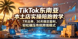 TikTok东南亚本土店实操陪跑教学,7天出单,30天稳定盈利,轻松碾压传统跨境模式(更新0819)-项目资源库