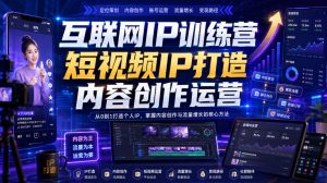 互联网IP训练营，短视频IP打造，内容创作运营-项目资源库