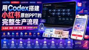 用Codex搭建小红书原创PPT的完整生产流程，从选品·提取·大纲·风格·生成·交付的九步法-项目资源库