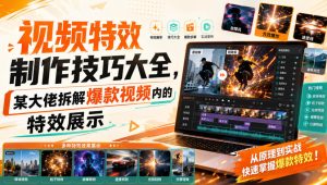 视频特效制作技巧大全,某大佬拆解爆款视频内的特效展示-项目资源库