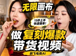 无限画布实操教程，搭一个炸裂级黑科技工作流——一键复刻爆款带货视频-项目资源库