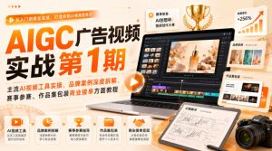 AIGC广告视频实战第1期，主流AI视频工具实操、品牌案例深度拆解、赛事参赛、作品集包装商业接单方面教程-项目资源库
