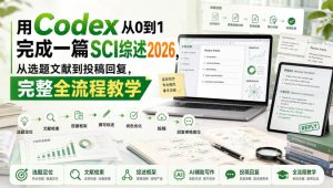 用Codex从0到1完成一篇SCI综述2026,从选题文献到投稿回复,完整全流程教学-项目资源库