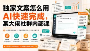 独家文案怎么用AI快速完成，某大佬社群内部课-项目资源库
