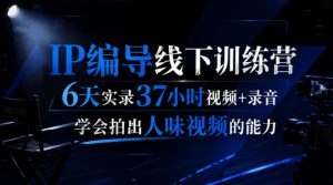 后浪·IP编导线下训练营,6天实录37小时视频+录音,学会拍出人味视频的能力-项目资源库