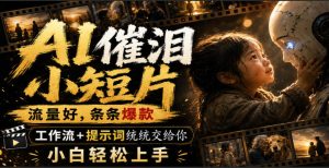 AI催泪小短片,流量好,条条爆款,工作流+提示词统统交给你,小白轻松上手-项目资源库