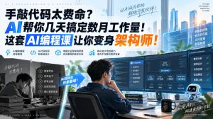 手敲代码太费命？AI帮你几天搞定数月工作量！这套AI编程课让你变身架构师！【原创双语字幕】-项目资源库