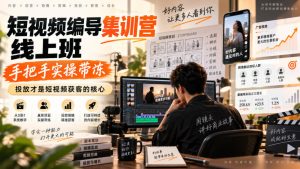 短视频编导集训营线上班,手把手实操带冻,投放才是短视频获客的核心-项目资源库