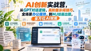 AI创新实战营,从GPT对话逻辑、高阶提示词技巧、全场景办公提效,到MJ绘画出图,全方位AI赋能-项目资源库