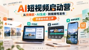 AI短视频启动营，从找爆款·AI生成·到视频号发布，零基础也能上手-项目资源库