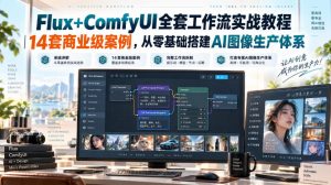 Flux+ComfyUI全套工作流实战教程｜14套商业级案例，从零基础搭建AI图像生产体系-项目资源库