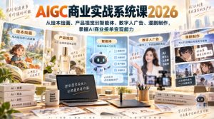 AIGC商业实战系统课2026，从绘本绘画、产品视觉到智能体、数字人广告、漫剧制作，掌握AI商业接单变现能力-项目资源库