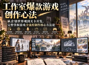 工作室爆款游戏创作心法｜从企划世界观到关卡开发，完整掌握游戏全流程制作核心方法论-项目资源库