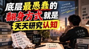 付费文章：底层最愚蠢的翻身方式就是天天研究认知-项目资源库