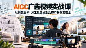 AIGC广告视频实战课｜从创意脚本、AI工具实操到品牌广告全案落地-项目资源库