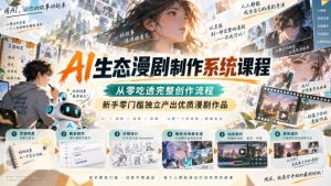 AI生态漫剧制作系统课程，从零吃透完整创作流程，新手零门槛独立产出优质漫剧作品-项目资源库