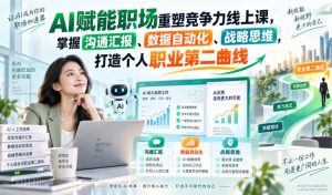 AI赋能职场重塑竞争力线上课,掌握沟通汇报、数据自动化、战略思维,打造个人职业第二曲线-项目资源库