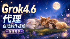 Grok 4.6代理自动制作视频！从提示词到成片全流程详细分享｜AI Agent实操分享-项目资源库