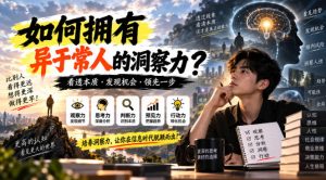 某公众号付费文章：如何拥有异于常人的洞察力？-项目资源库