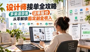 设计师接单全攻略-无水印，多渠道获客+谈单报价，从零解锁稳定副业收入-项目资源库