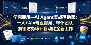 学完即用—AI Agent实战落地课：一人+AI=专业财务、审计团队，解锁财务审计自动化全新工作模式（更新0924）-项目资源库