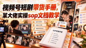 视频号短剧带货手册，某大佬实操sop文档教学-项目资源库