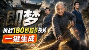 即梦挑战180秒超长视频!一键生成3分钟电影?完整制作流程详细分享!-项目资源库