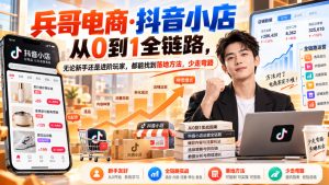 【无水印】兵哥电商·抖音小店从0到1全链路,无论新手还是进阶玩家,都能找到落地方法,少走弯路(更新9月)-项目资源库