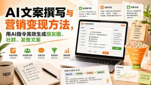 AI文案撰写与营销变现方法,用AI指令高效生成朋友圈、社群、发售文案-项目资源库