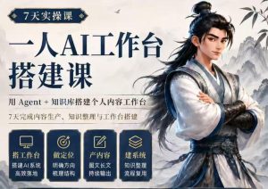 7天实操课一人AI工作台搭建课，用Agent+知识库搭建个人内容工作台，7天完成内容生产、知识整理与工作台搭建-项目资源库
