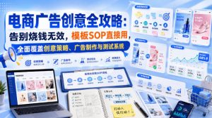 电商广告创意全攻略:告别烧钱无效,模板SOP直接用,全面覆盖创意策略、广告制作与测试系统【原创双语字幕】-项目资源库