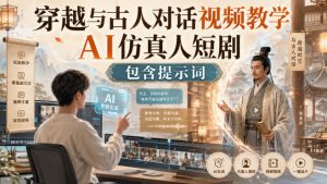 穿越与古人对话视频教学,AI仿真人短剧,包含提示词-项目资源库