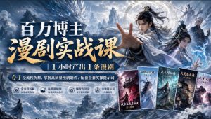 百万博主漫剧实战课|1小时产出1条漫剧,0‑1全流程拆解,掌握高质量漫剧制作,配套全套实操提示词-项目资源库