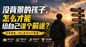 付费文章:没背景的孩子,怎么才能给自己谋个前途?-项目资源库